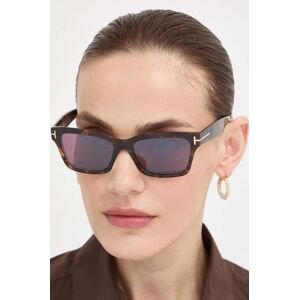 Slnečné okuliare Tom Ford dámske, hnedá farba, FT1085_5452U