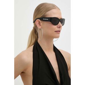 Slnečné okuliare Balenciaga dámske, čierna farba, BB0330SK