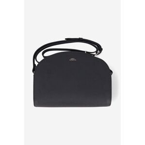 Kožená kabelka A.P.C. Sac Demi-lune čierna farba, PXBJQ-F61048 BLACK