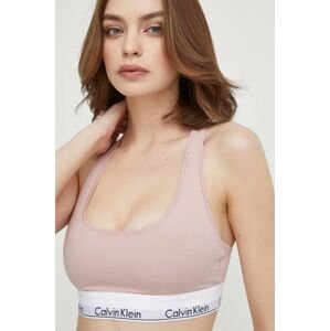Podprsenka Calvin Klein Underwear béžová farba, jednofarebný