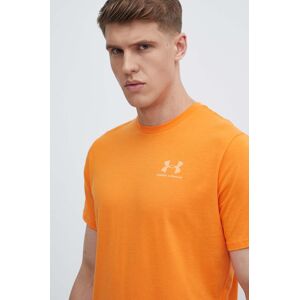 Tričko Under Armour pánske, oranžová farba, s potlačou, 1326799