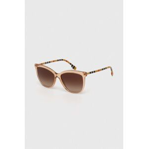 Slnečné okuliare Burberry CLARE dámske, béžová farba, 0BE4308