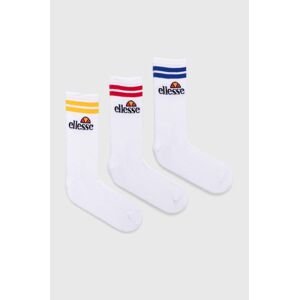 Ponožky Ellesse 3-pak biela farba, SAAC1208