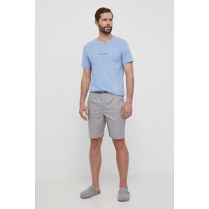 Pyžamo Calvin Klein Underwear pánska, šedá farba, vzorovaná