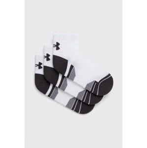 Ponožky Under Armour 3-pak pánske, biela farba, 1379510