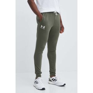 Tepláky Under Armour zelená farba, s potlačou, 1380843