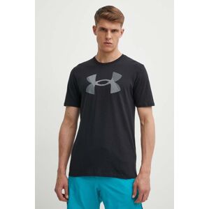 Tričko Under Armour pánsky, čierna farba, s potlačou