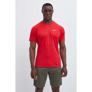 Tréningové tričko Nike červená farba, jednofarebný
