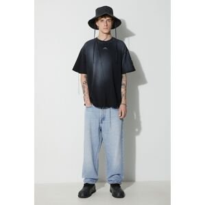 Bavlnené tričko A-COLD-WALL* SHIRAGA T-SHIRT čierna farba, jednofarebný ACWMTS158A