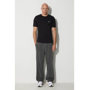 Bavlnené tričko C.P. Company 30/1 JERSEY SMALL LOGO T-SHIRT 15CMTS046A005100W, čierna farba, jednofarebný