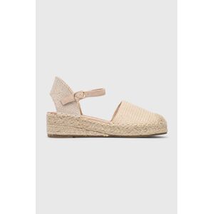 Espadrilky Answear Lab béžová farba, na platforme