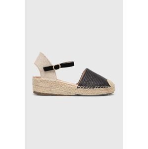 Espadrilky Answear Lab čierna farba, na platforme