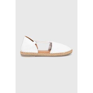 Kožené espadrilky Answear Lab biela farba