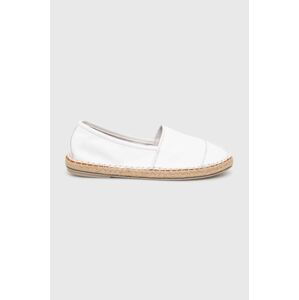 Kožené espadrilky Answear Lab biela farba