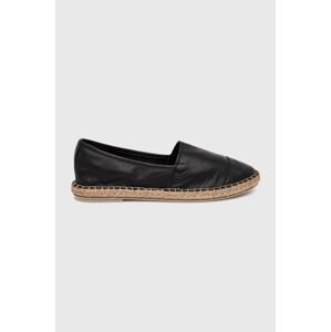 Kožené espadrilky Answear Lab čierna farba