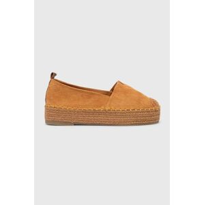 Espadrilky Answear Lab hnedá farba, na platforme