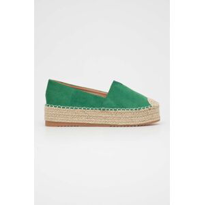 Espadrilky Answear Lab zelená farba, na platforme