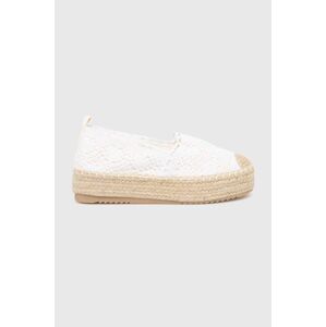 Espadrilky Answear Lab biela farba, na platforme