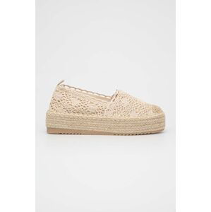 Espadrilky Answear Lab béžová farba, na platforme