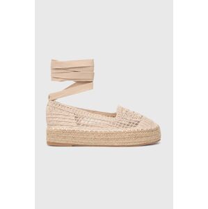 Espadrilky Answear Lab béžová farba, na platforme