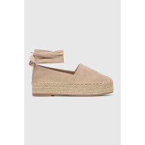 Espadrilky Answear Lab béžová farba, na platforme