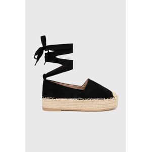 Espadrilky Answear Lab čierna farba, na platforme