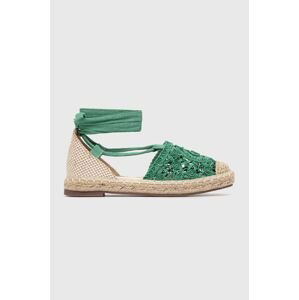 Espadrilky Answear Lab zelená farba