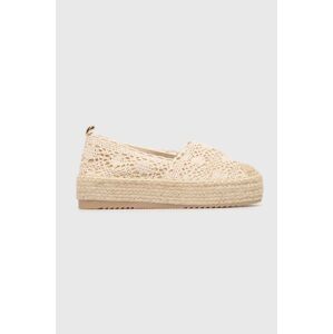 Espadrilky Answear Lab béžová farba, na platforme