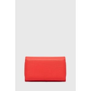Kožená peňaženka Answear Lab dámsky, červená farba
