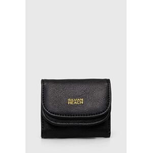 Kožená peňaženka Silvian Heach dámsky, čierna farba