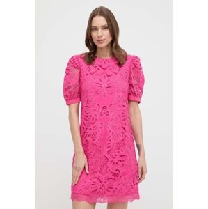 Šaty Silvian Heach ružová farba, mini, priliehavá