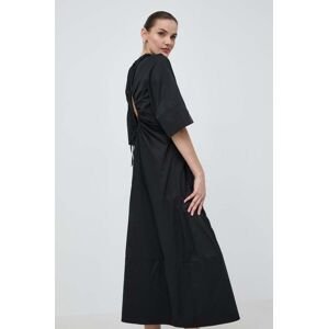 Šaty Liviana Conti čierna farba, maxi, áčkový strih