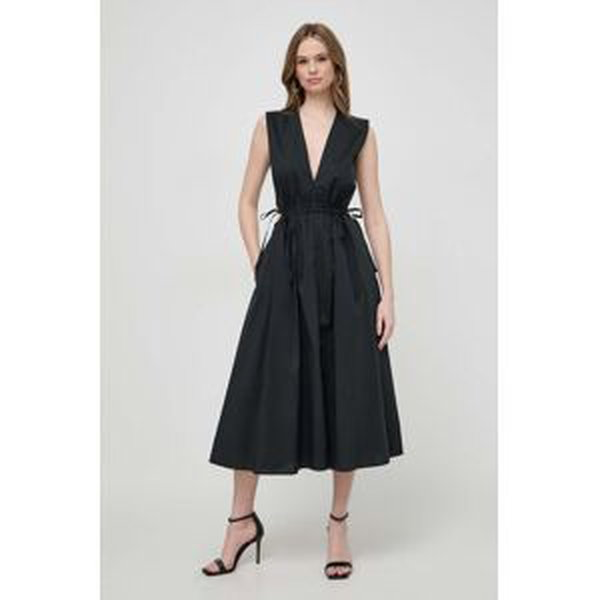 Šaty Liviana Conti čierna farba, maxi, áčkový strih