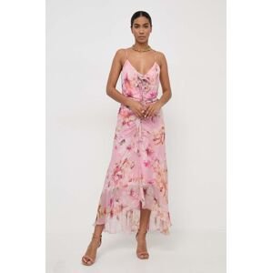 Šaty Nissa ružová farba,maxi,áčkový strih,RC14708