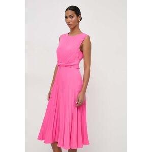Šaty Nissa ružová farba,midi,áčkový strih,RZ14841