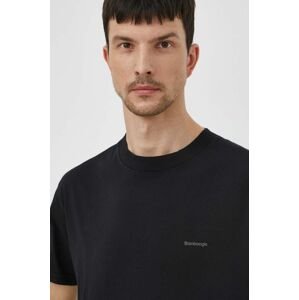 Bavlnené tričko Bomboogie pánsky, čierna farba, jednofarebný