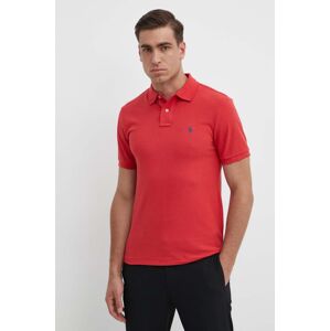 Bavlnené polo tričko Polo Ralph Lauren červená farba, jednofarebný, 710536856