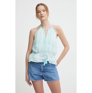 Blúzka Pepe Jeans DAISY dámska, tyrkysová farba, jednofarebná, PL304821