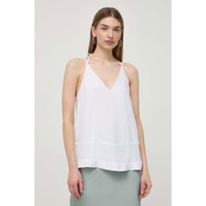 Top Armani Exchange biela farba, jednofarebná, 3DYH45 YN9RZ