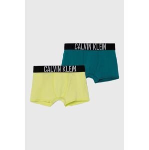 Detské boxerky Calvin Klein Underwear 2-pak zelená farba