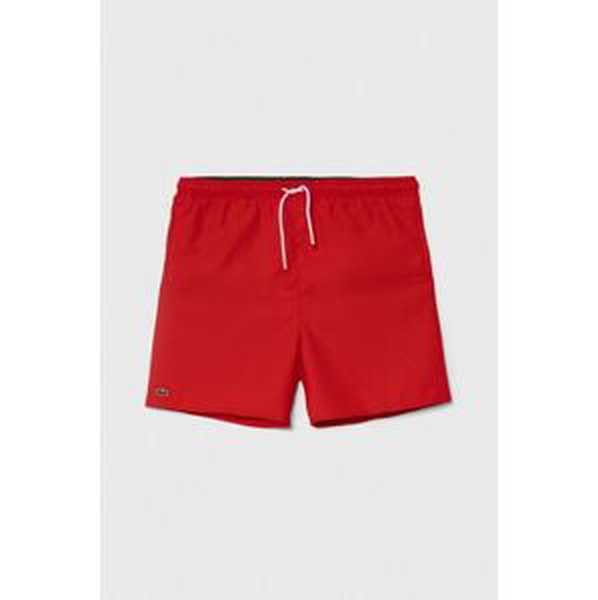 Plavkové šortky Lacoste červená farba