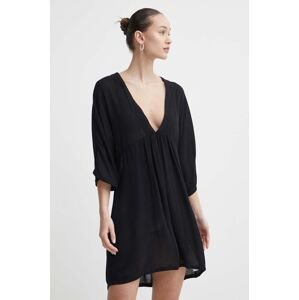 Plážové šaty Roxy čierna farba, ERJX603386
