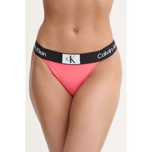 Plavkové nohavičky Calvin Klein ružová farba,KW0KW02351