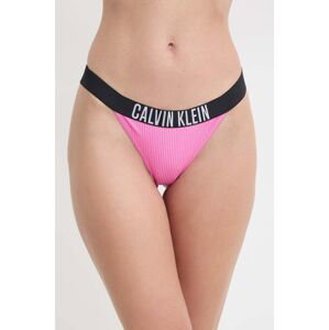 Brazílske plavkové nohavičky Calvin Klein ružová farba, KW0KW02392