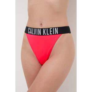 Plavkové tangá Calvin Klein ružová farba, KW0KW02665