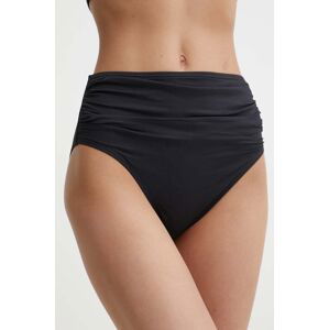 Plavkové nohavičky MICHAEL Michael Kors HIGH WAIST BOTTOM čierna farba, MM2R259