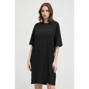 Nočná košeľa Calvin Klein Underwear dámska, čierna farba