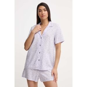 Pyžamo Calvin Klein Underwear dámska, fialová farba, 000QS6967E