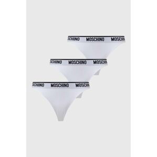 Tangá Moschino Underwear 2-pak biela farba