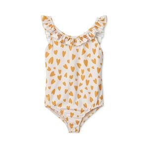 Jednodielne detské plavky Liewood Kallie Printed Swimsuit žltá farba